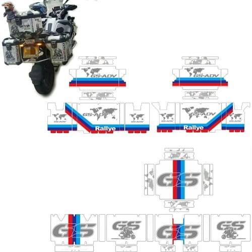 Motorcycle Decorative Stickers Reflective For BMW R1200GS GSA R1250GS ADV Pannier Black Go Adventure Protector Cover Aluminum