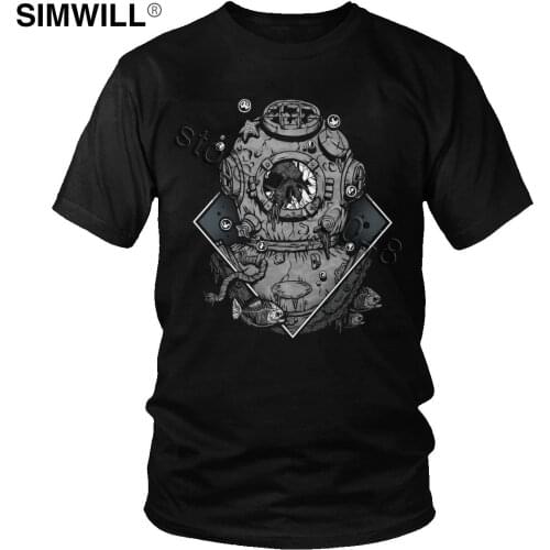 Scuba Diving Skull T Shirt Gorgeous Summer Cotton T-Shirts for Men Short Sleeves Occult Forgetfulness Tee Tops Diver Gift
