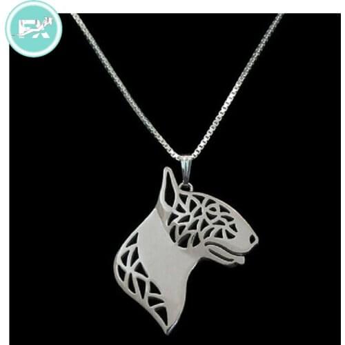 G.SKY (Buy One Get One More for Free) Bull Terrier Necklace Bulldog Pendant Jewelry Golden Colors Plated