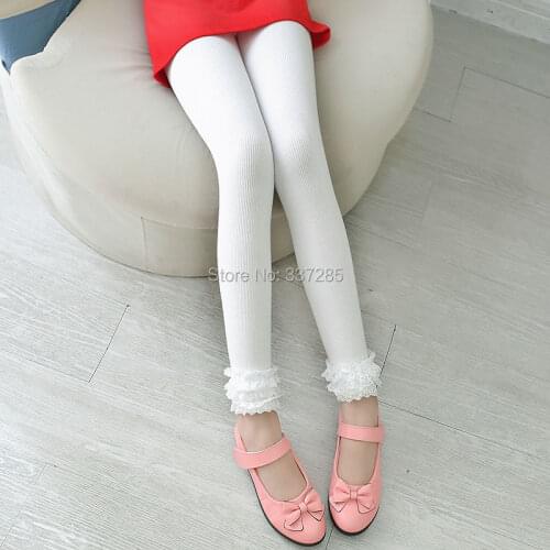 High density new warmer lovely leggings for baby girls child warm cotton lace pants girls kids princess cotton fashion leggings