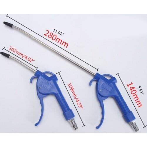 M89B Stainless Steel Air Blow w/105mm/260mm Fixed Nozzle for Compressor Air Blower Industrial Dust Removing Cleaning