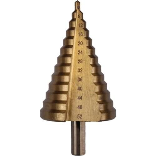 4-52mm Metric HSS Titanium Surface Step Drill Bit Set for Wood Metal Hard Drill