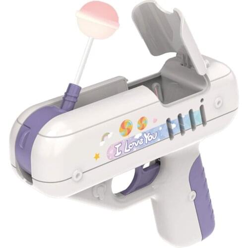 Candy Gun Sugar Lollipop Gun Sweet Toys for Girlfriends Light Toy lollipop storage Toy for Children Adult Sugar Toy