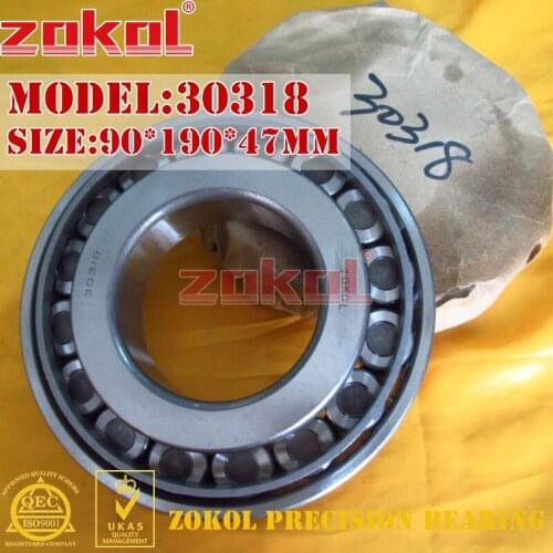 ZOKOL bearing 30318 7318E Tapered Roller Bearing 90*190*47mm