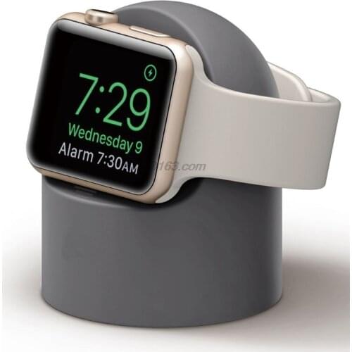 Charger Stand Mount Silicone Dock Holder for Apple Watch Series 4/3/2/1 44mm/42mm/40mm/38mm Charge Cable
