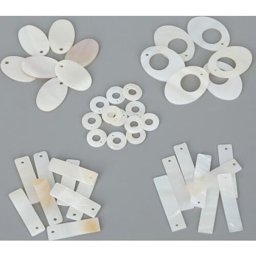 Multi-shape Natural White Shell Pendants For Earring&Necklace Fashion Jewelry Making DIY Jewelry Accessories