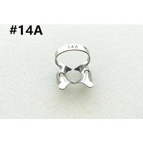 SS 14A# Rubber Dam Clamps Clip Dental Barrier Clips Stainless Steel For Big Upper Molars Stainless