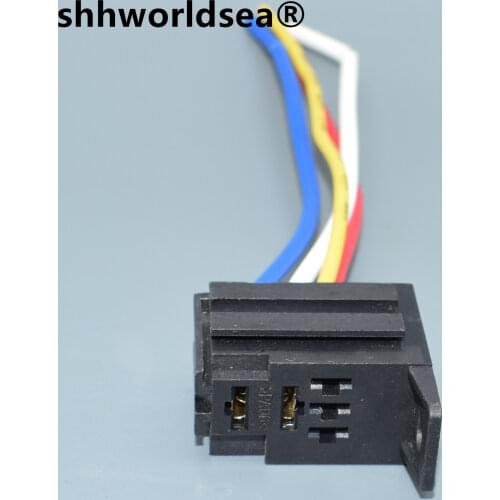 Shhworldsea 5/30/100pcs Car 12V 30A Relay & Socket For Electric Fan Fuel Pump Horn Kit 4P 4 Wire Sales