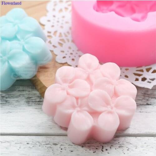 Single Hole Cherry Blossom Hydrangea DIY Handmade Soap Silicone Mold Soap Making Supplies Cake Chocolate Mold Cake Decor