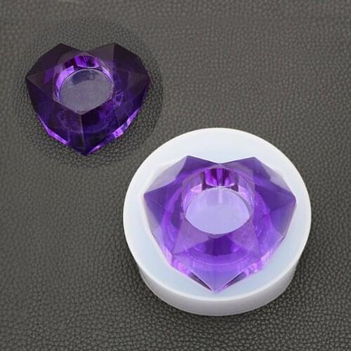 1PCS Geometric Diamond Shaped Surface Succulent Plant Flower Pot Silicone Mold DIY Ashtray Candle Holder Mold Fleshy Plant Pot