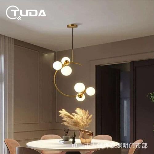 TUDA Light Balcony Pendant Lamp Corridor Hallway Internet Celebrity Chandelier Bedroom Glass Slightly Luxury Decoration Lamps