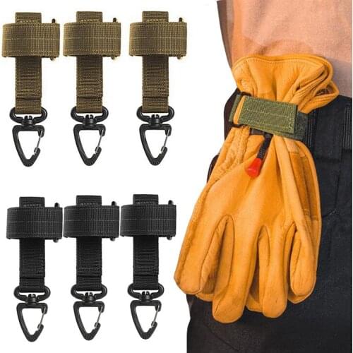 Tactcial 3PCS Keychain Belt Clip Keeper Gloves Hook Safety Clip Webbing Climbing Rope Holder Anti-lost Camping Hanging Buck