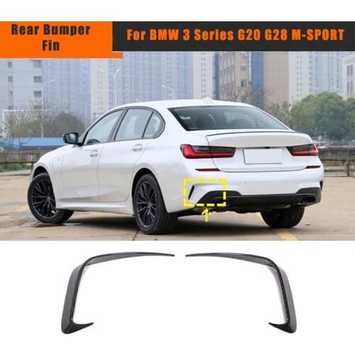 Carbon Fiber Rear Bumper Wind Knife For BMW 3 Series G20 G28 M-SPORT 2020-2021 Car Rear Bumper Splitters Vent Fins