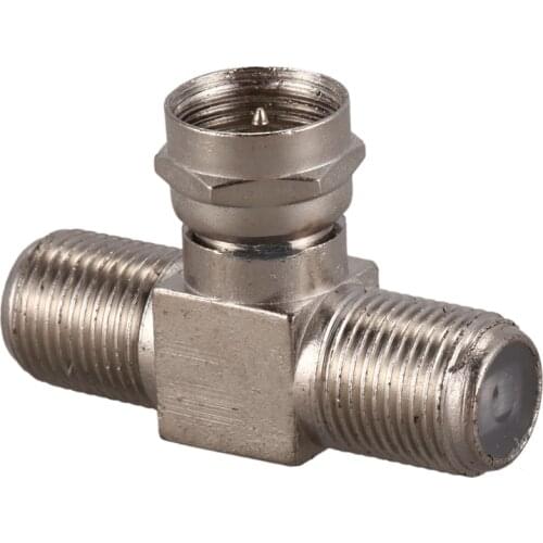 High Quality F Type Male to Double Female m/f Joiner Adapters for Antenna Cables