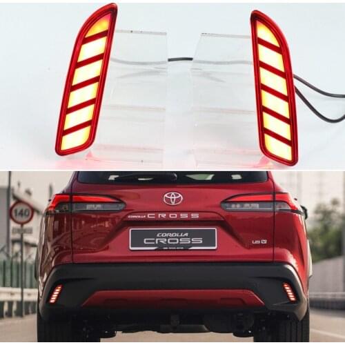 Rear Reflector Bumper Lamps For Toyota Corolla Cross 2020 2021 Drl for cars Dynamic turn signal auto Led fog Lights headlights