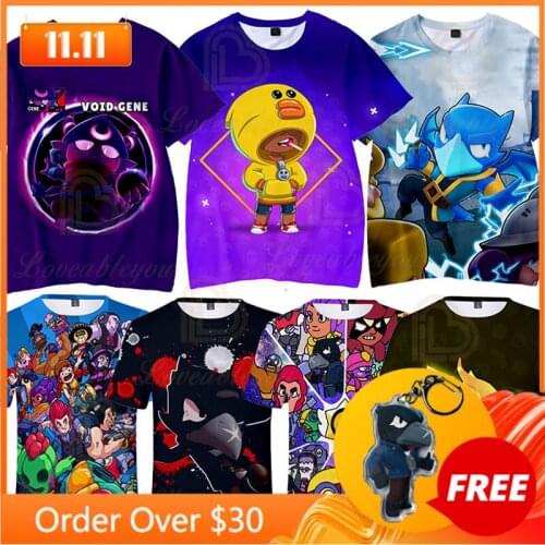 Women Kids Leon Tops 2020 Shirt Boys Girls Childrens Crow Shoot Game 3D Print T-shirt Womens Clothing Browlers T Shirt