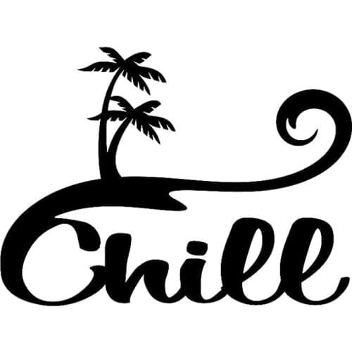 15*11cm Chill Palm Trees Ocean Beach Vacation Car Decal Sticker Fashion Personality Creativity Car Accessories