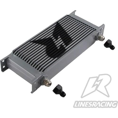 16Row AN8 Stacked Plate Oil Cooler 6AN Adapter Universal Aluminium Radiator