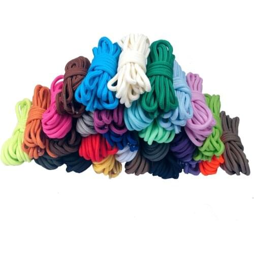 60-180CM Round Shoe Laces Boot Shoelaces Shoe Strings Ropes Polyester Laces 24 Colors Available