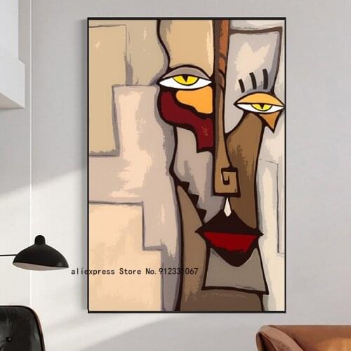 Picasso Abstract Figures Poster and Prints Blending In Face Wall Art Picture Prints Canvas Painting for Living Room Decoration