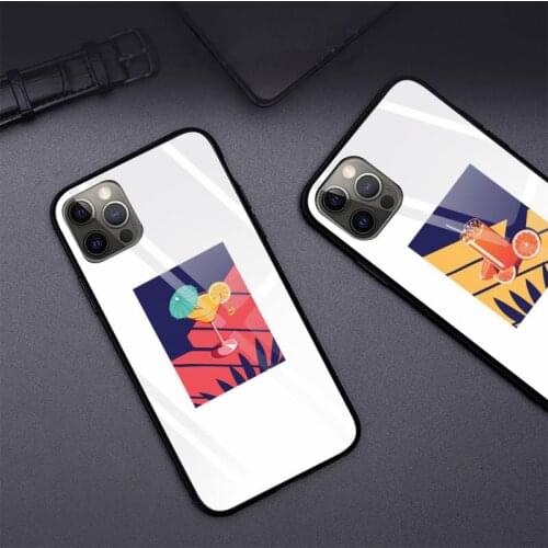 Cute drink bottle juice Phone Case Tempered Glass For iPhone 12 Pro Max Mini 11 Pro XR XS MAX 8 X 7 6S 6 Plus SE 2020 case