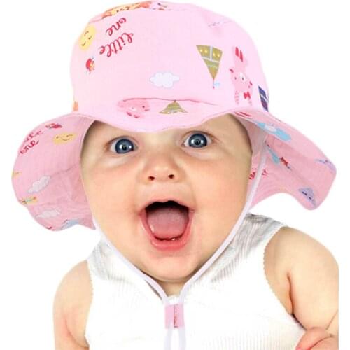 Kids UPF50+ Safari Sun Hat Boys Girls Breathable Bucket Hat Summer Outdoor Protective Hat With Adjustable Button