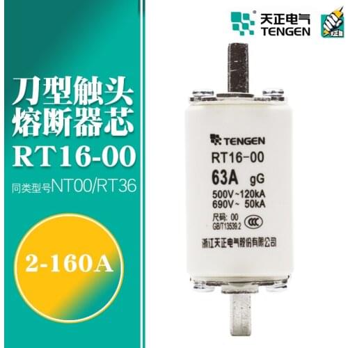 Tianzheng Electric RT16-00 fuse fuse NT00 RT36 160A 125 100 80 63 40 32A ceramic
