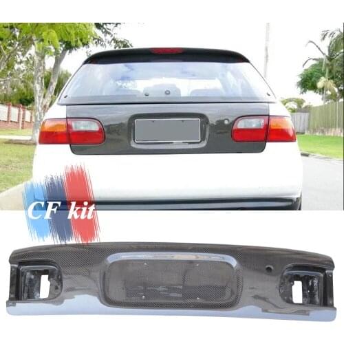 CF Kit Carbon Fiber Rear Trunk Cover Body Kits For Honda CIVIC 1992-1995 3 DOOR Car Styling