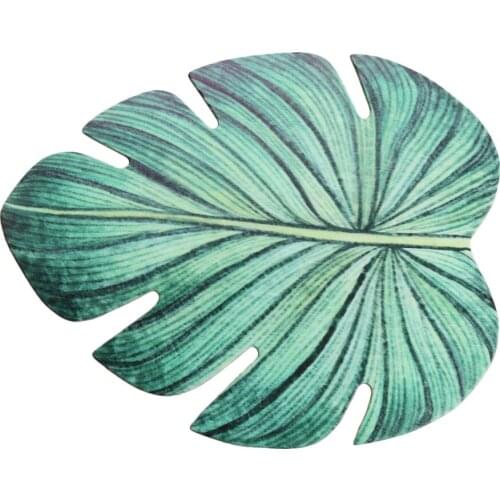 Kitchen Plate Pad Artificial Plant Leaves Table Mats 45*38cm Dining Protect PVC Heat Resistant Home Turtle Back Leaf Placemat