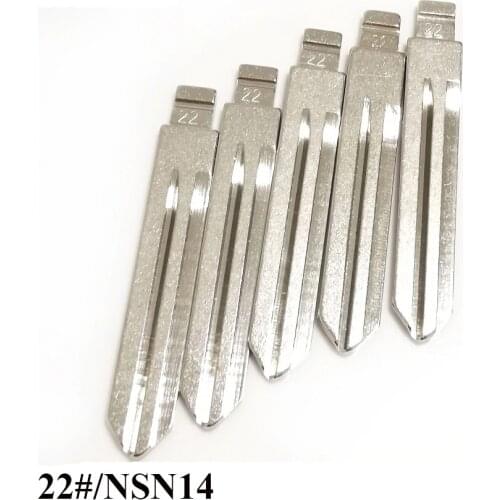 22# NSN14 Car key blade with Middel slot folding flip Remote key cutting blade locksmith key blanks