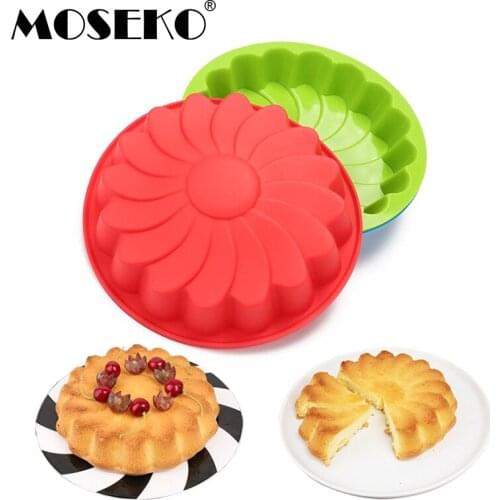 MOSEKO 1pc DIY 3D Sunflower Fondant Silicone Cake Mold Flower Baking Jelly Cookie Mould Kitchen Pastry Cake Decorating Tools