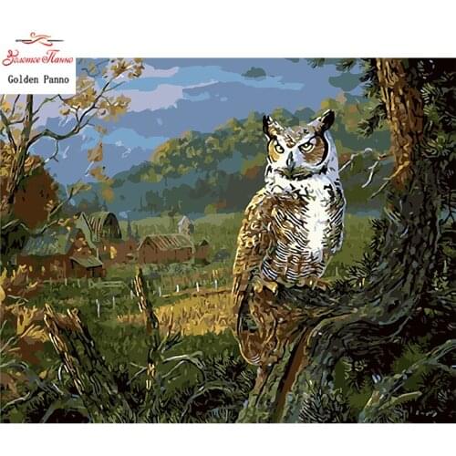 Golden Panno,Needlework,DIY DMC Cross stitch,Sets For Embroidery kit 14ct unprinted Nighthawk cross-Stitching,christmas 930