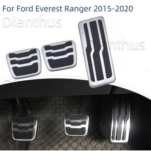 For Ford Everest Ranger 2015-2020 Car Accelerator Gas Brake Foot Pedal Cover Pad MT Pedals 2019 2018 2017 2016