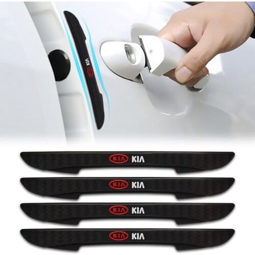 4pcs 3D Car Stickers Side Door Edge Protective Strip Anti Scratch For KIA K2 K3 K4 K5 Sorento Sportage R Rio Soul Accessories