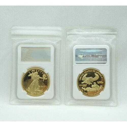 NON Magnetic 2011 Eagle America statue of Liberty Walking 9999 gold Round coin with Olive branch of peace badge
