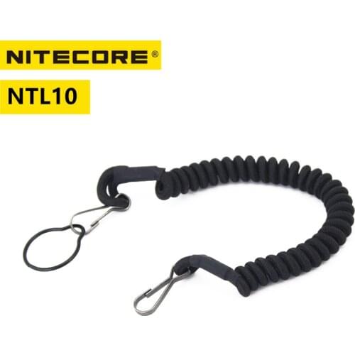 Nitecore NTL10 NTL20 Flashlight Tactical Lanyard Punched Stainless Steel Ring Safety Rope For 25.4mm Diameter Lamp