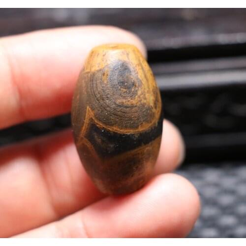 No.2117A01 Treasure Talisman Magic Energy For Healing Tibetan old Agate Natural Eyes Meng dZi Bead Amulet FR timestown