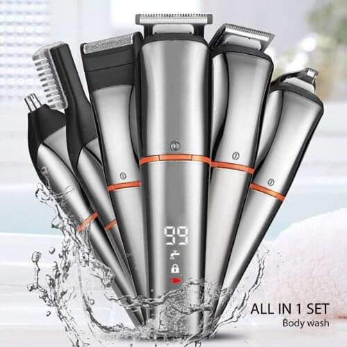 New Multifunctional Oil-Tip Hair Clipper Six-In-One Rechargeable Electric Hair Clipper T-Tip Washing Hair Clipper