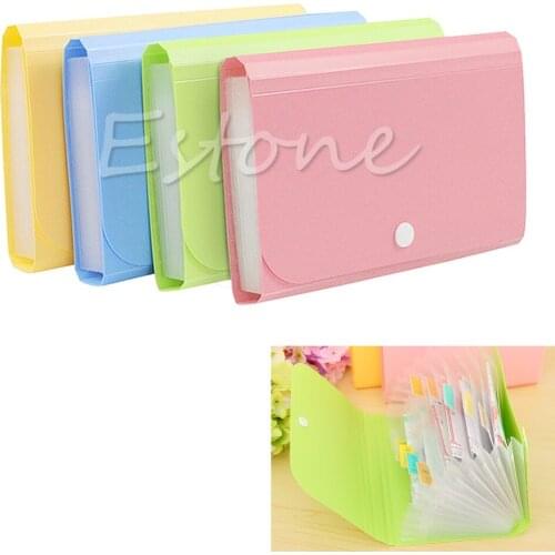 File Document Folder Bag Case Bills Receipts Pouch Card Holder Organizer 4 Colors Hasp PP Material Fashion Solid Trunk