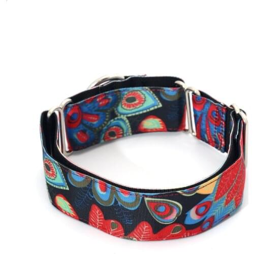 Personalized Fabric Super Strong Durable Martingale Collars for Dogs Heavy Duty Nylon Dog Collar 2.5cm to 3.8cm Wide Necklace