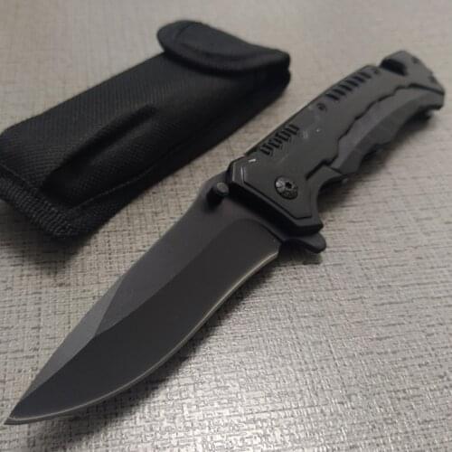 8.60'' Portable Foldable Knife Camping Survival Fruit Cutter Camping Hunting Tactical Knife Sharp Blade Outdoor EDC Tools Sheath