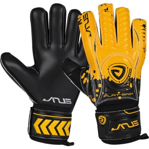 JANUS Professional Soccer Goalkeeper Gloves Finger Spine Protection Thickened 4mm Latex Football Goalie Gloves Goal keeper Glove