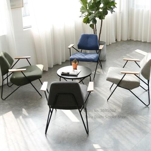 Simple Leisure Dinning Chair Minimalist Modern Cafe chairs Tea Shop Western Restaurant Chair Negotiation Reception Sofa