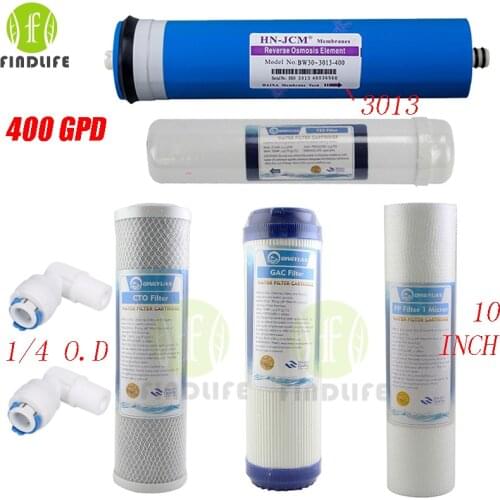 5 STAGE WATER FILTER Replacement filter 400 gpd RO membrne and ppf gac cto t33 for REVERSE OSMOSIS Water Purifier
