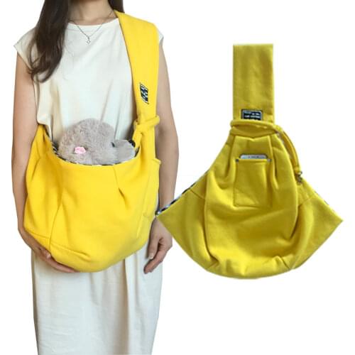 Pet Carrier Hand Free Sling Padded Strap Tote Bag Breathable Messenger Bag Front Pocket Belt Carrying Portable Small Dog Cat