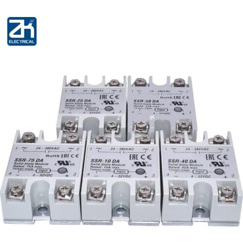 Solid State Relay Ssr-10aa Ssr-25aa Ssr-40aa 10a 25a 40a Ac Control Ac Relais 80-250vac To 24-380vac Ssr 10aa 25aa 40aa