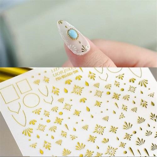 1 sheet Gold Line Nail Art Stickers Ultra Thin Sticker Stripe Line Nail Strip Tape DIY Foil Decals Nail Art Tips