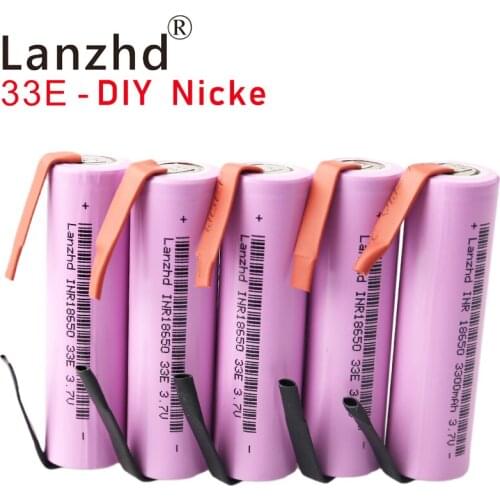 10pcs 18650 lithium 3.7v batteries For samsung battery 18650 35E 3300mAh VTC7 +DIY Nickel Original brand