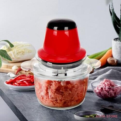 2L Multifunctional Electric Meat Grinder Automatic Powerful Blender Household Food Processor Spice Garlic Vegetable Chopper EU
