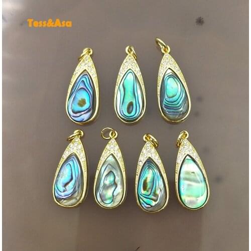 3pcs Natural Shell Pendant Rainbow Color Abalone Sea Shell Abalone Beach Handmade Boho Women Jewelry Finding For Necklace Making